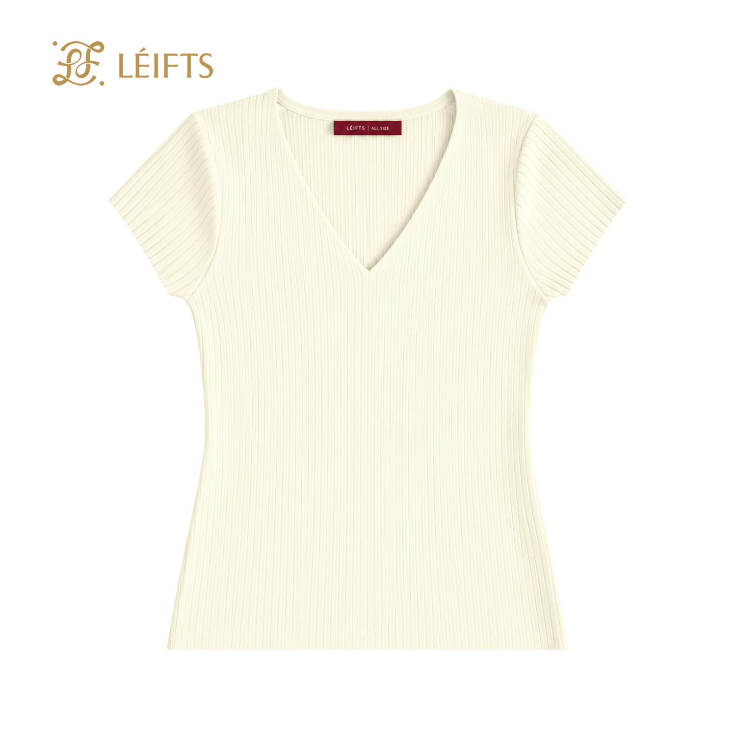 Helen Top - Ribbed V-neck Knit Top