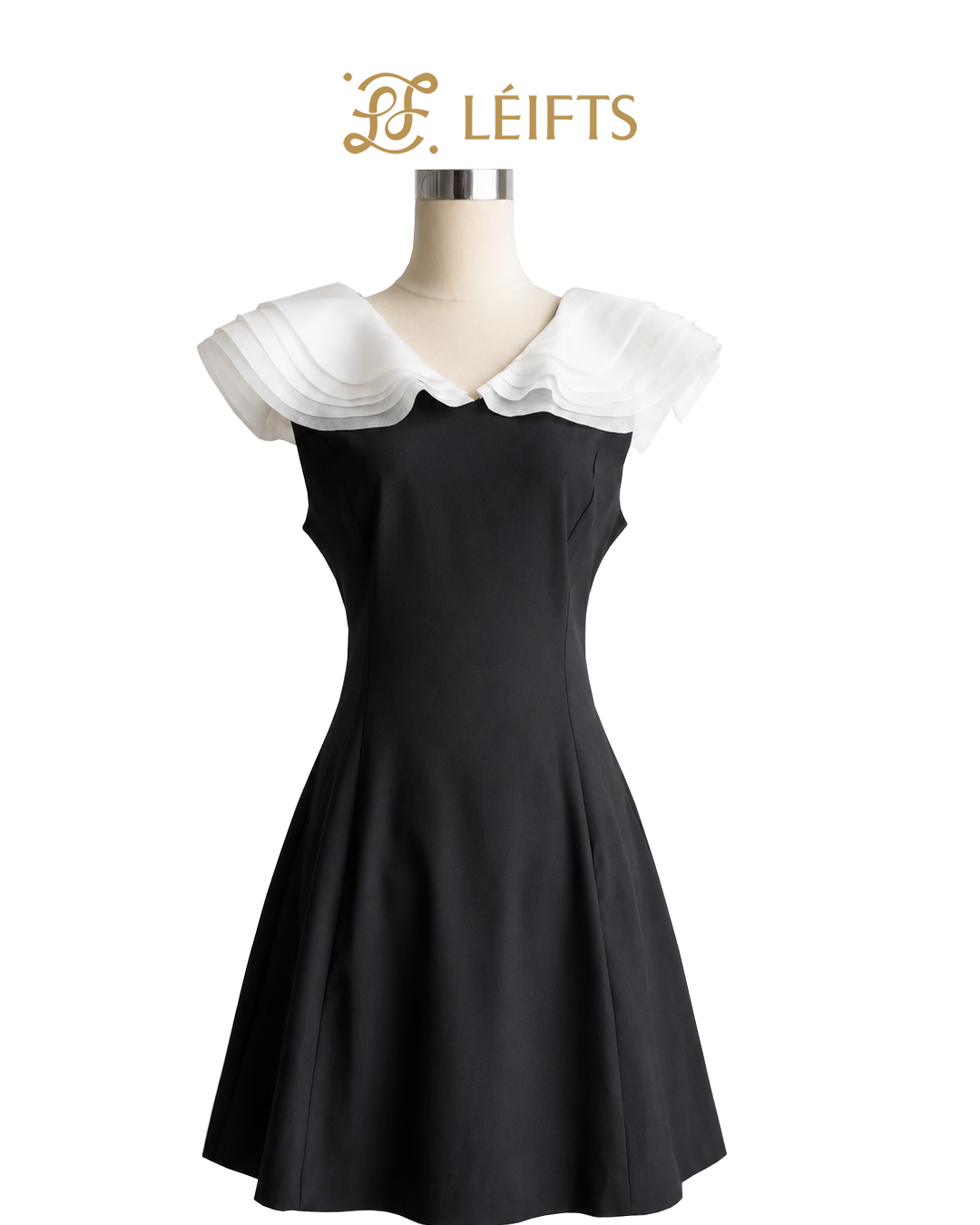 VIOLA DRESS - Layered Collar Mini Dress