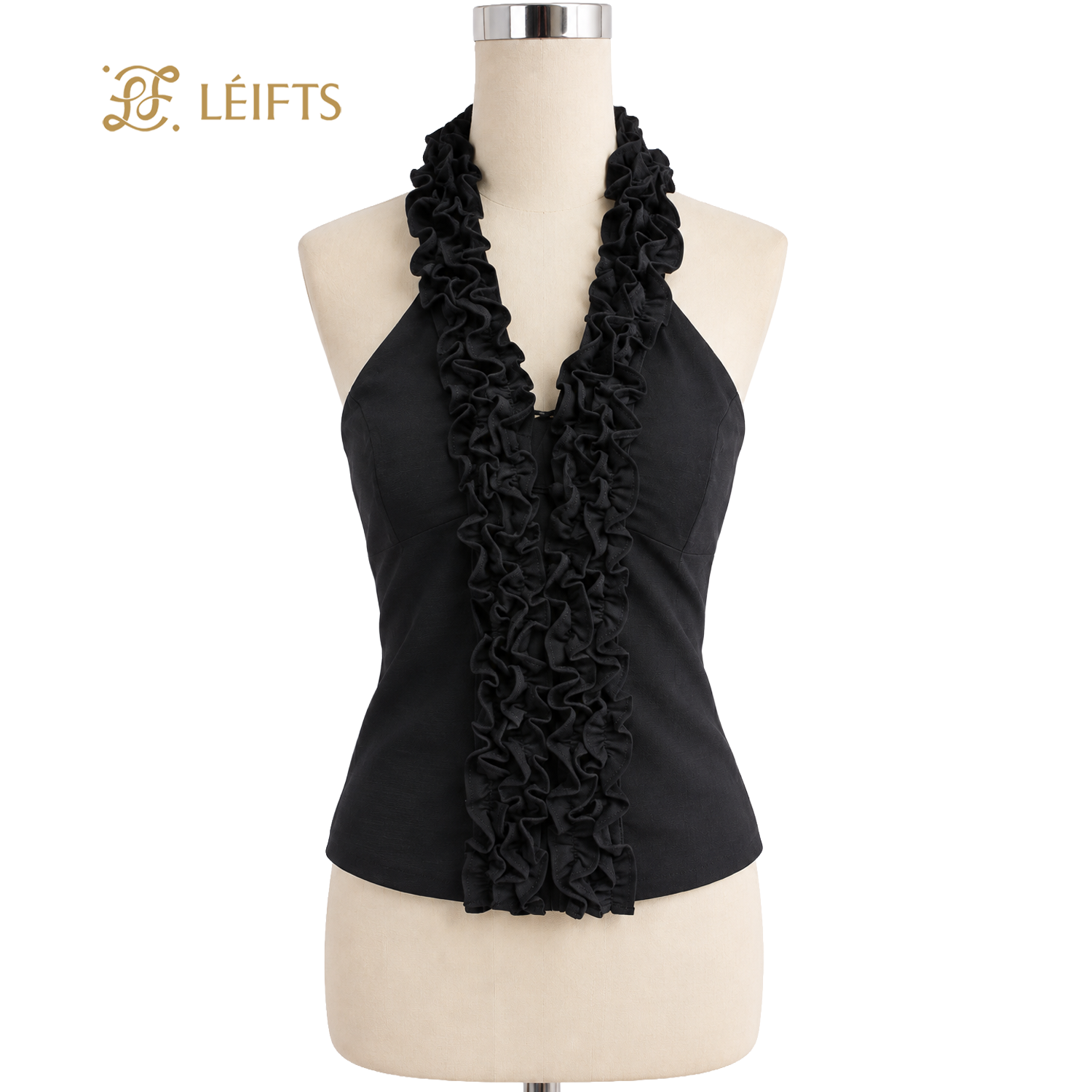 Gwen Top – Ruffle Halter Top