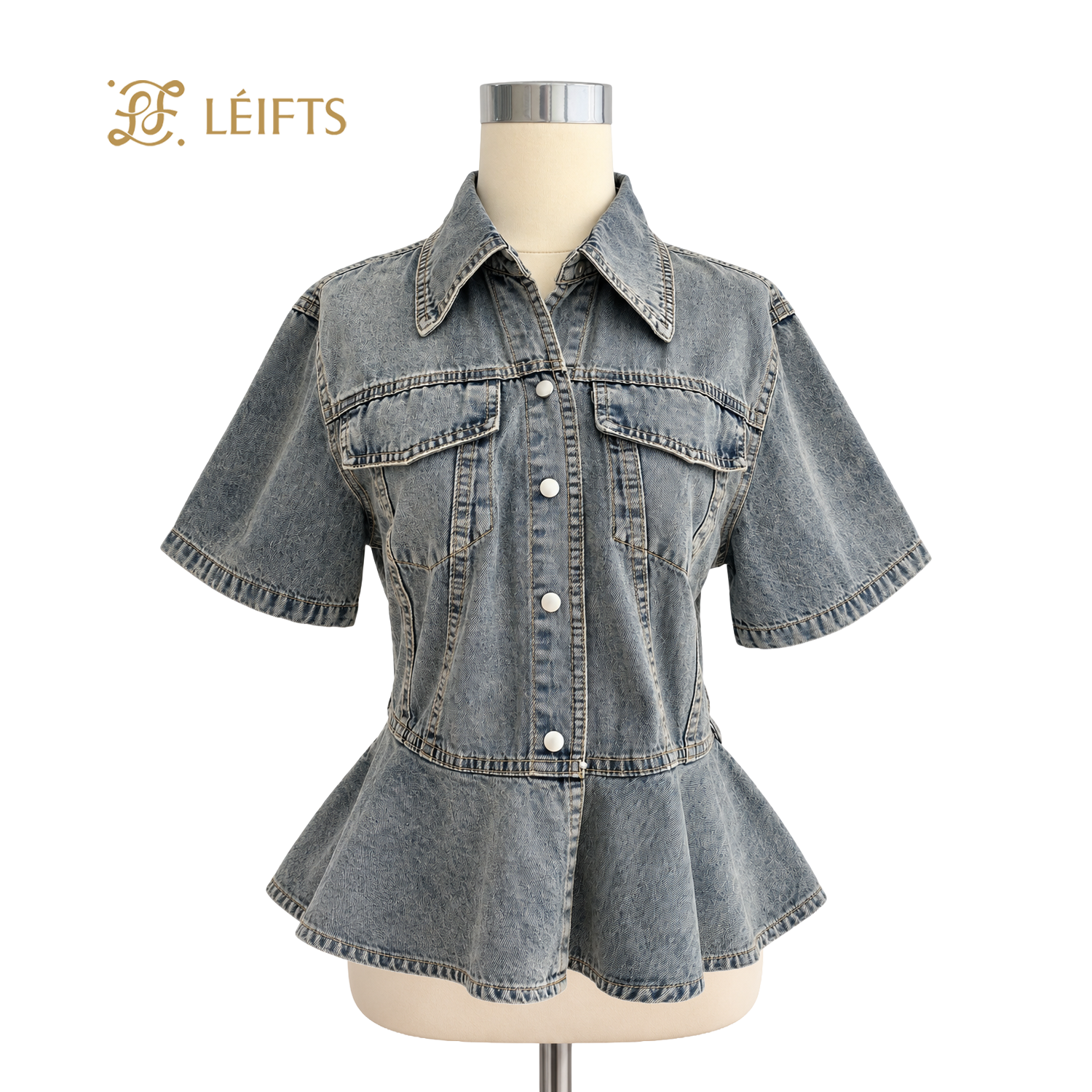 Dakota Top - Belted Denim Top