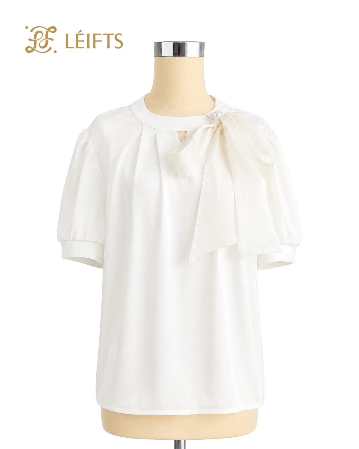 Mia Top - Silk Bow Blouse
