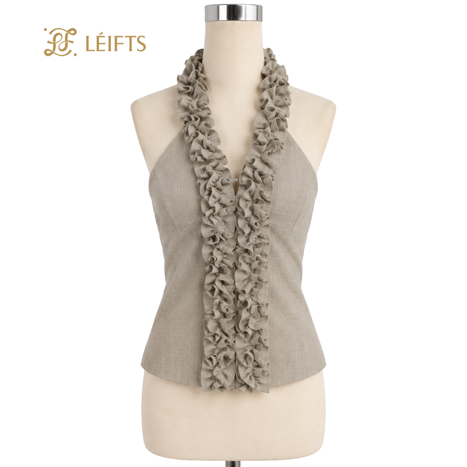 Gwen Top – Ruffle Halter Top