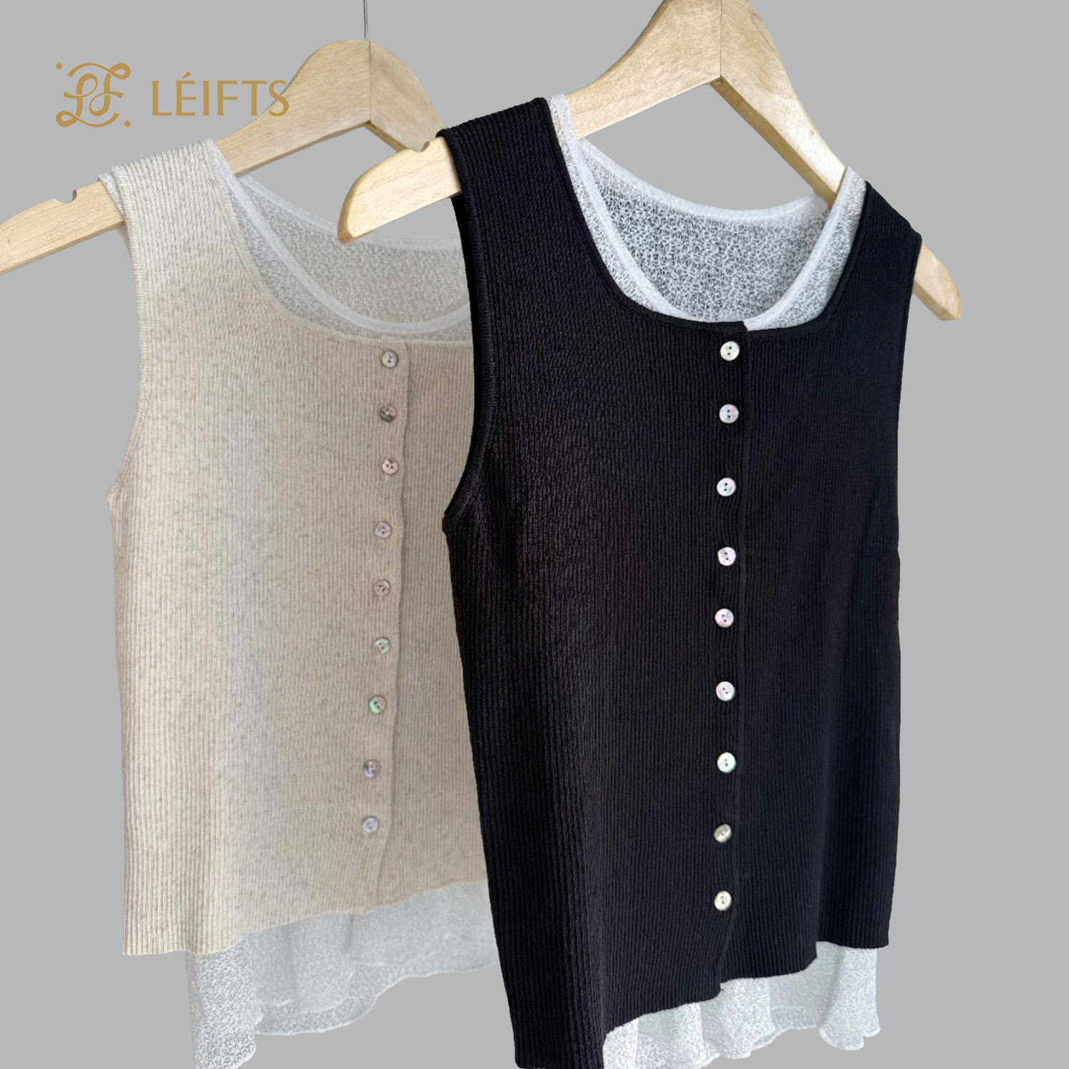 Lena Top - Double Layer Knit Top