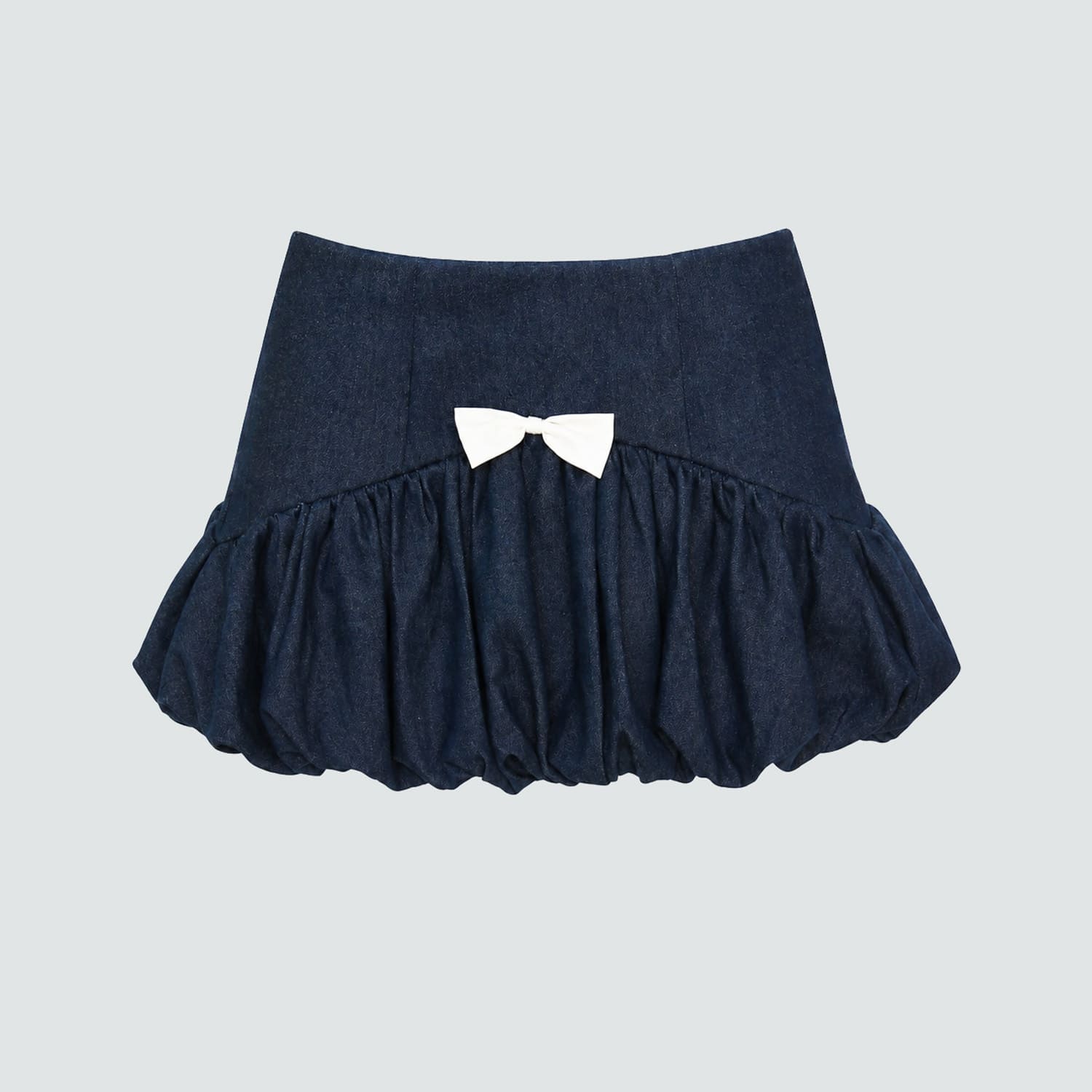 ZOEY SKIRT - Denim Bubble Mini Skirt