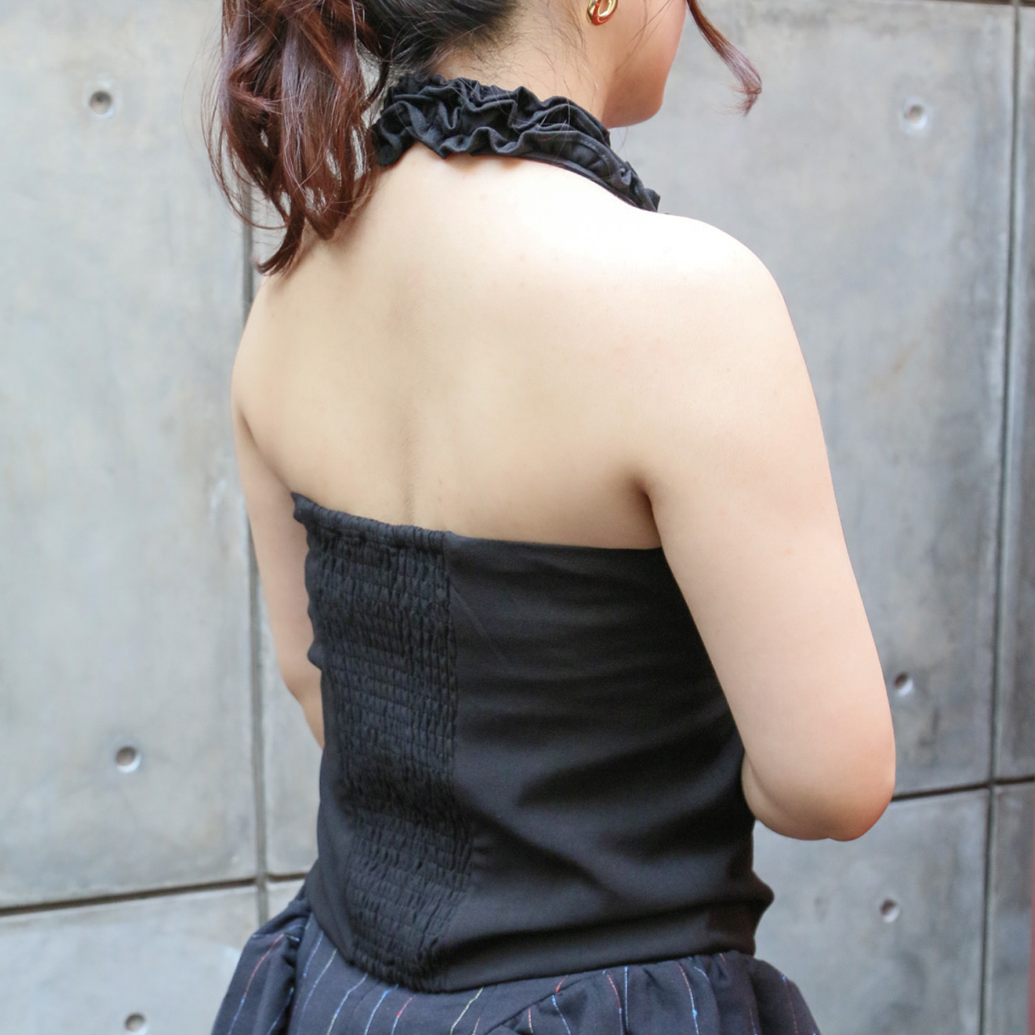 Gwen Top – Ruffle Halter Top