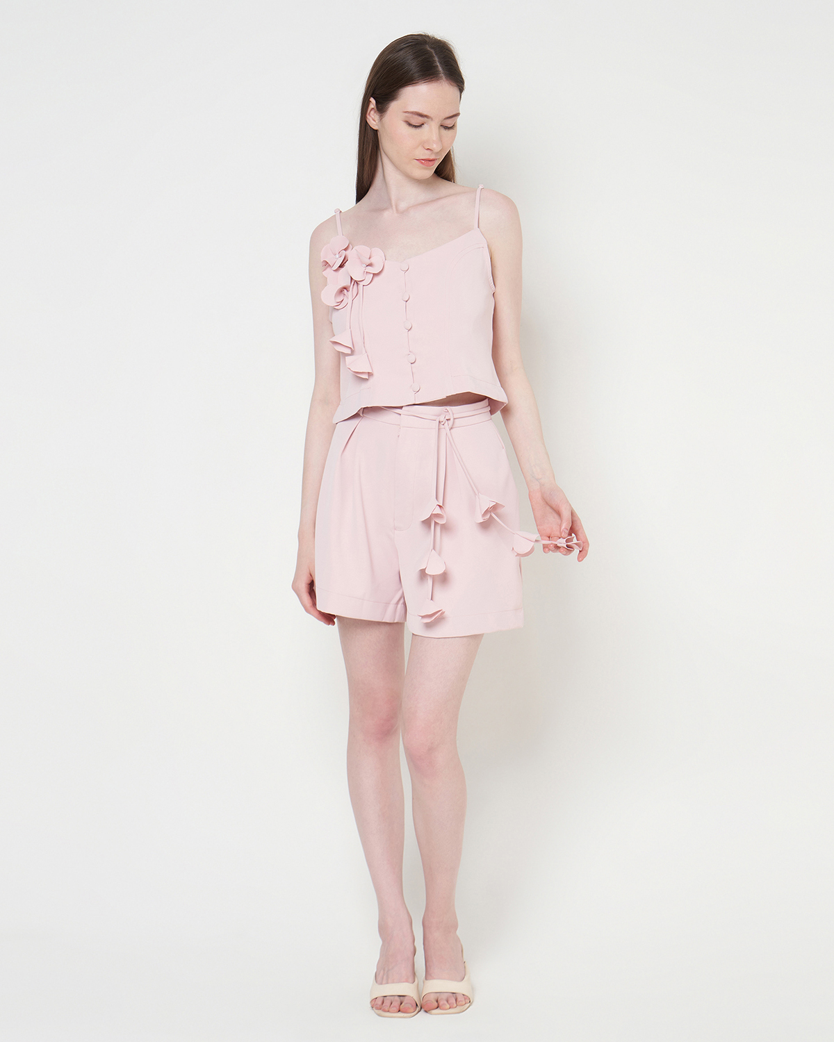 FLEUR SET - Floral Appliqué Top & Short