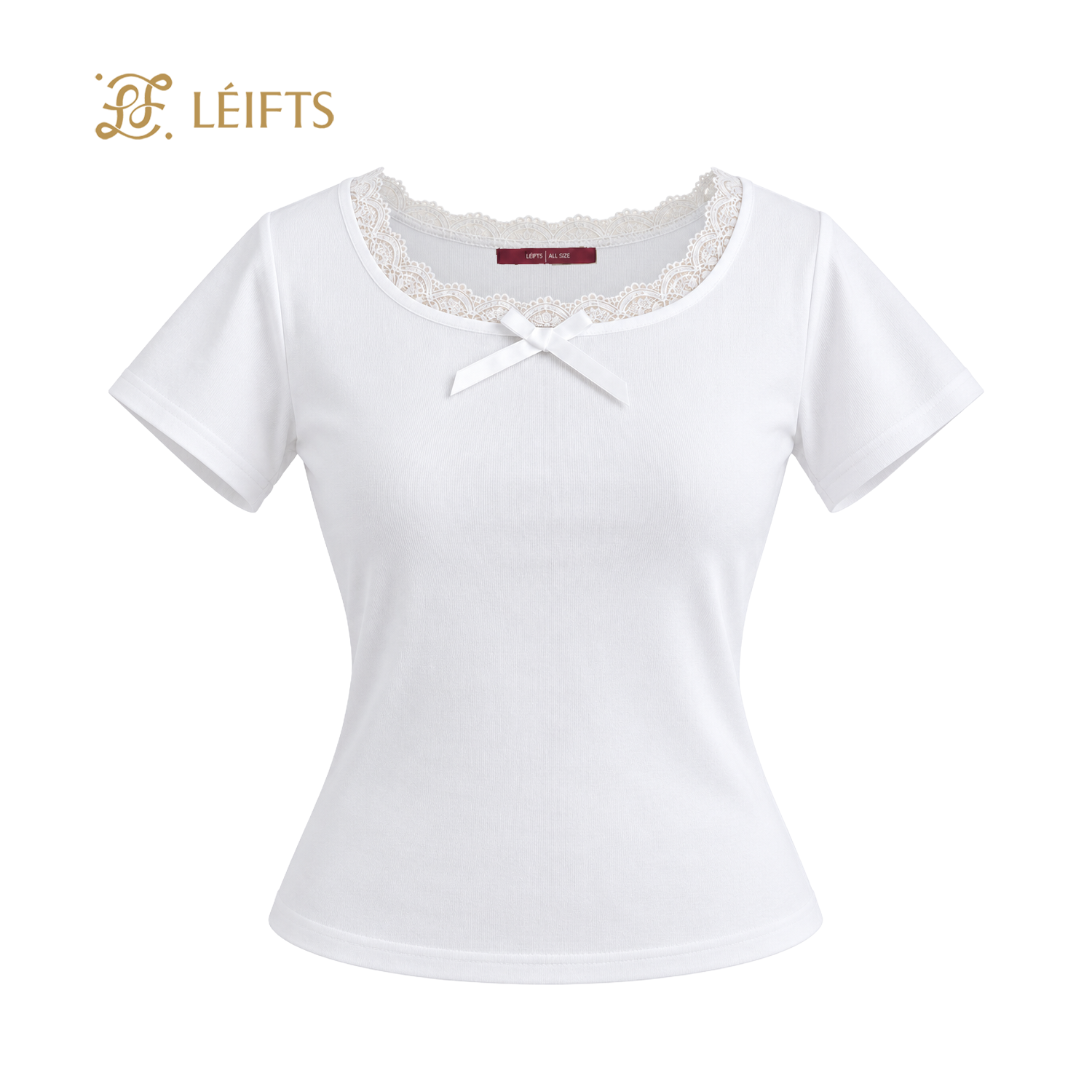 Mollie T-Shirt - Fitted Lace Ribbon T-Shirt