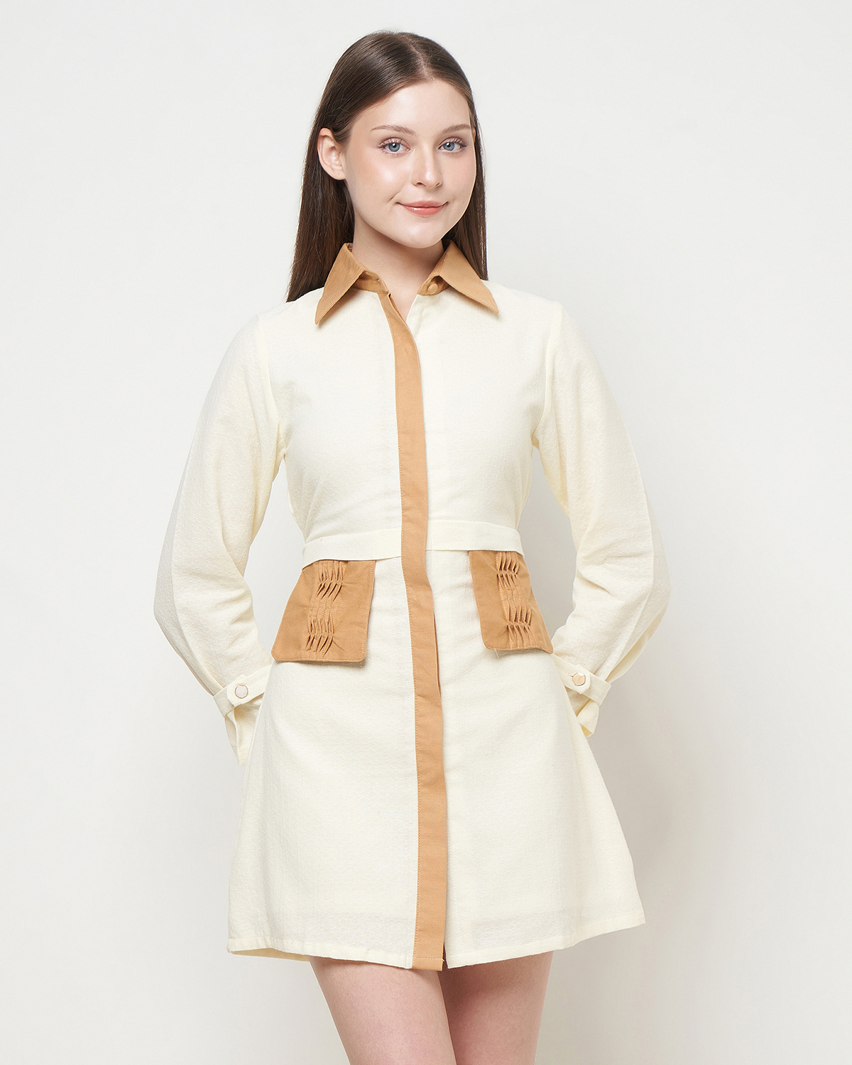 CELINE DRESS - LINEN MINI DRESS
