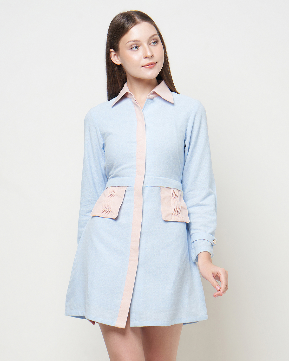CELINE DRESS - LINEN MINI DRESS