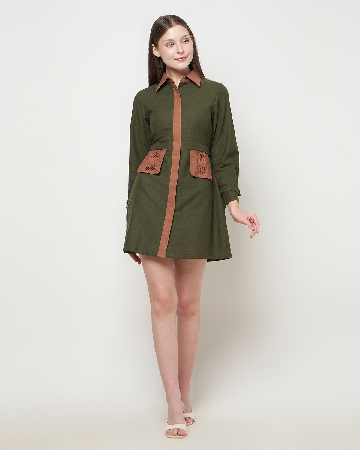 CELINE DRESS - LINEN MINI DRESS