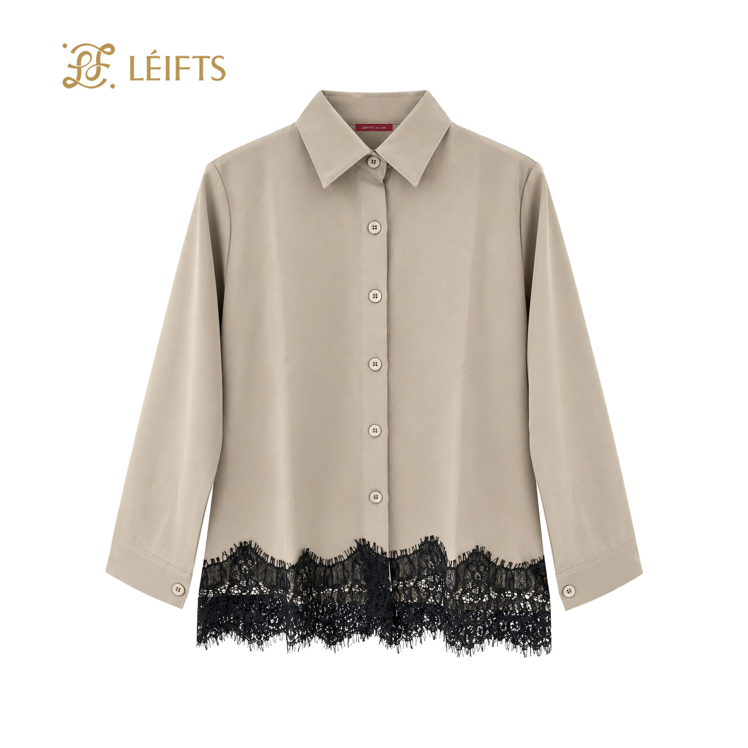 Isabelle Shirt - Lace Hem Shirt