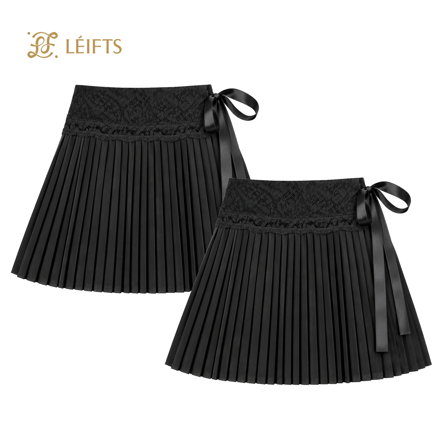 Clarine Skirt – Lace Pleated Mini Skirt
