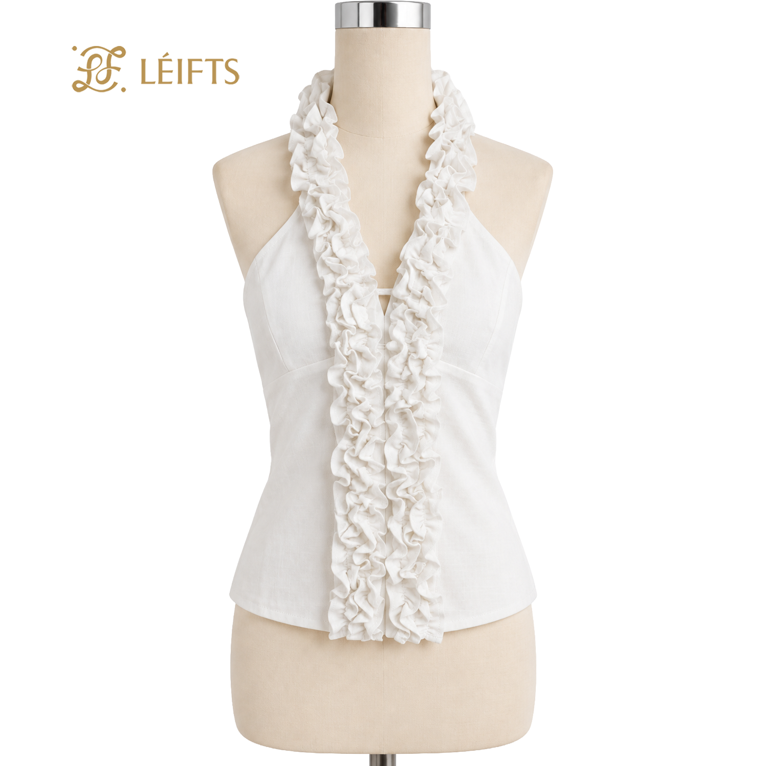 Gwen Top – Ruffle Halter Top