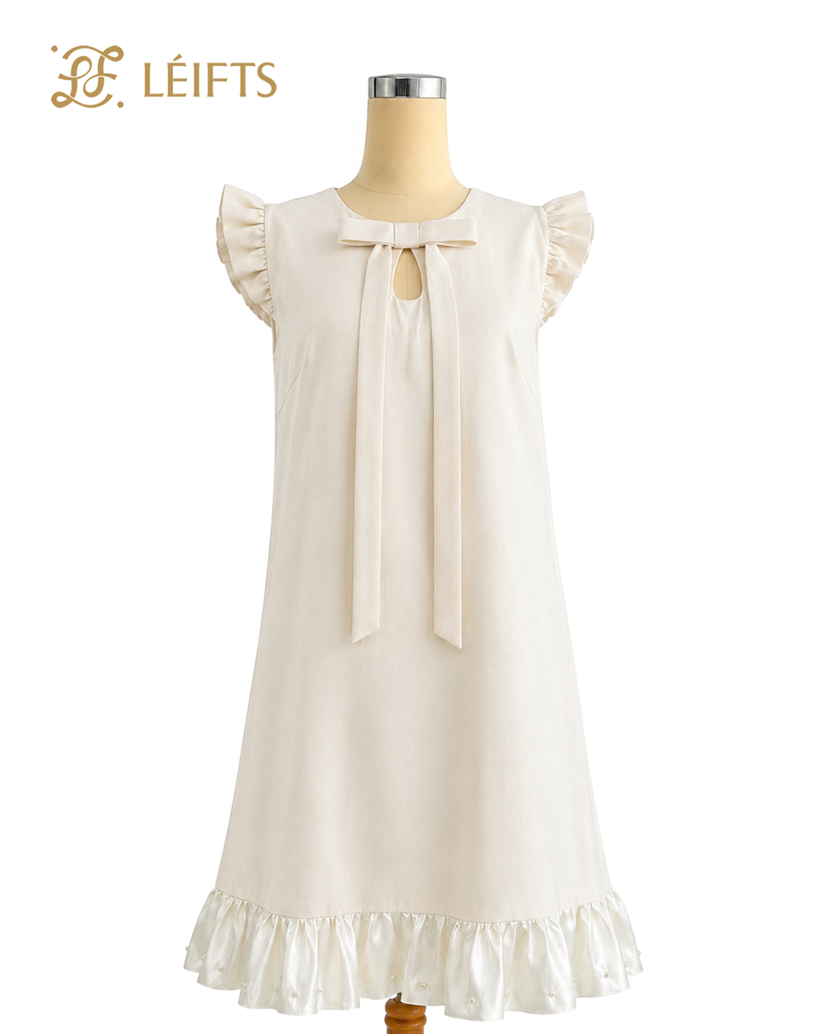 Lilian Dress - Pearl Ribbon Dress