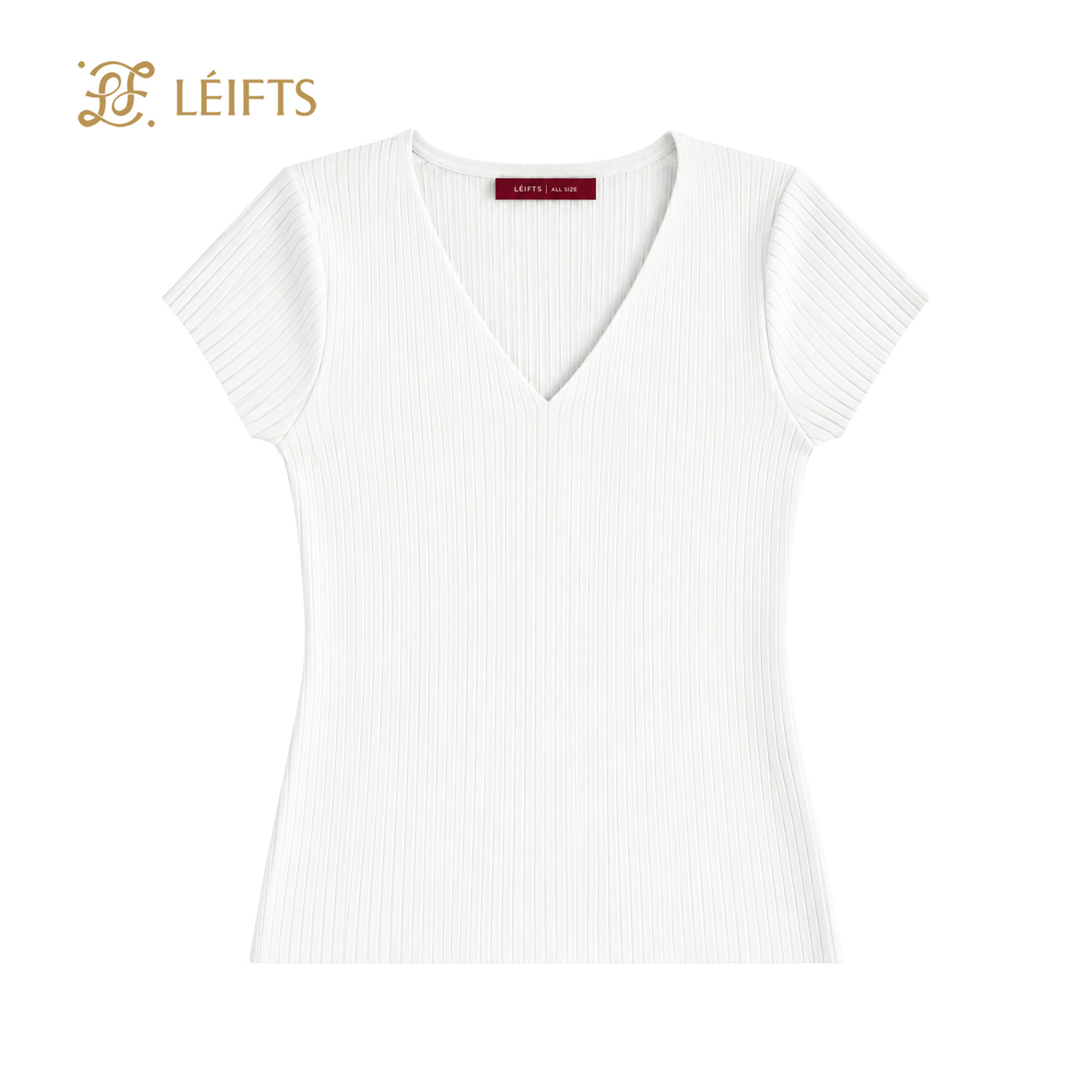 Helen Top - Ribbed V-neck Knit Top