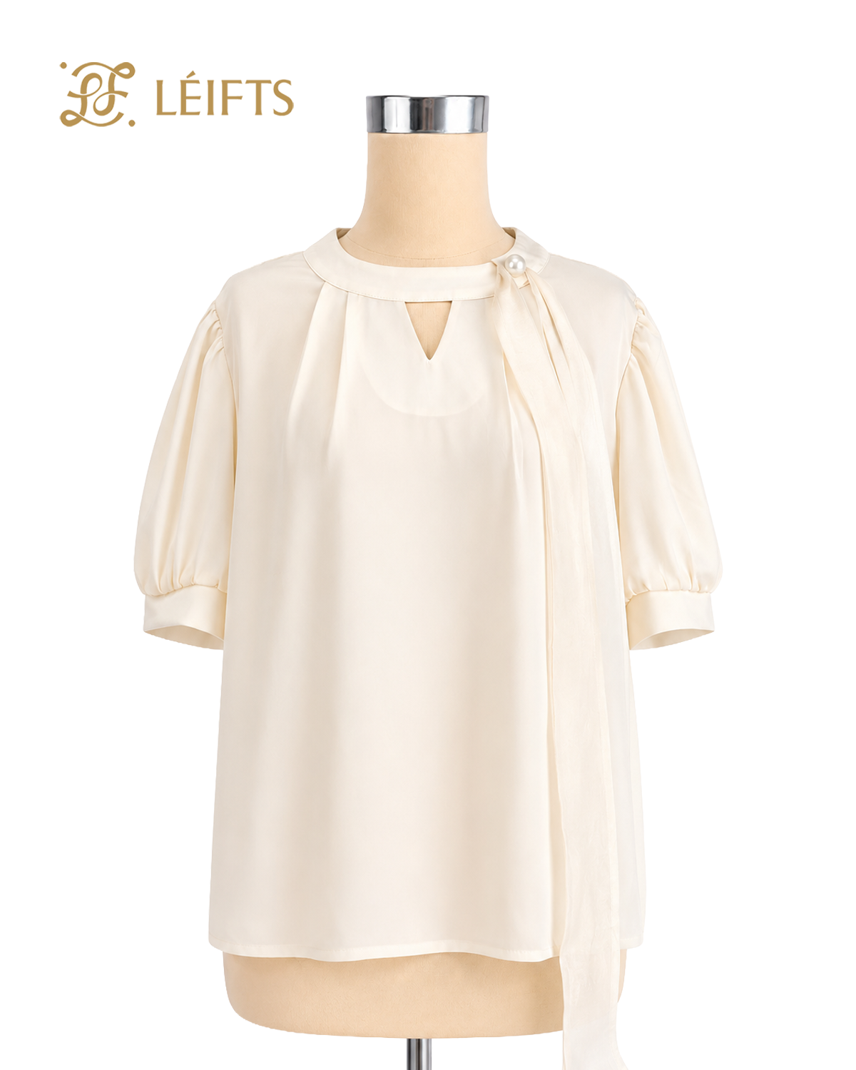 Mia Top - Silk Bow Blouse