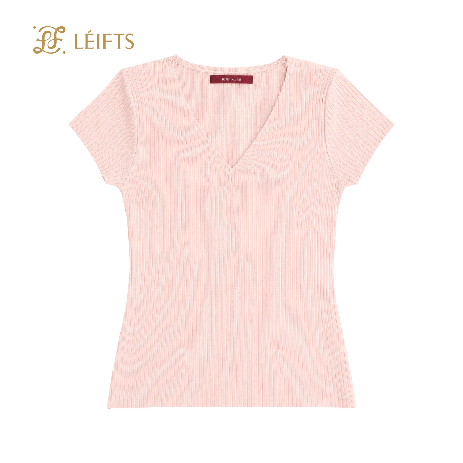Helen Top - Ribbed V-neck Knit Top