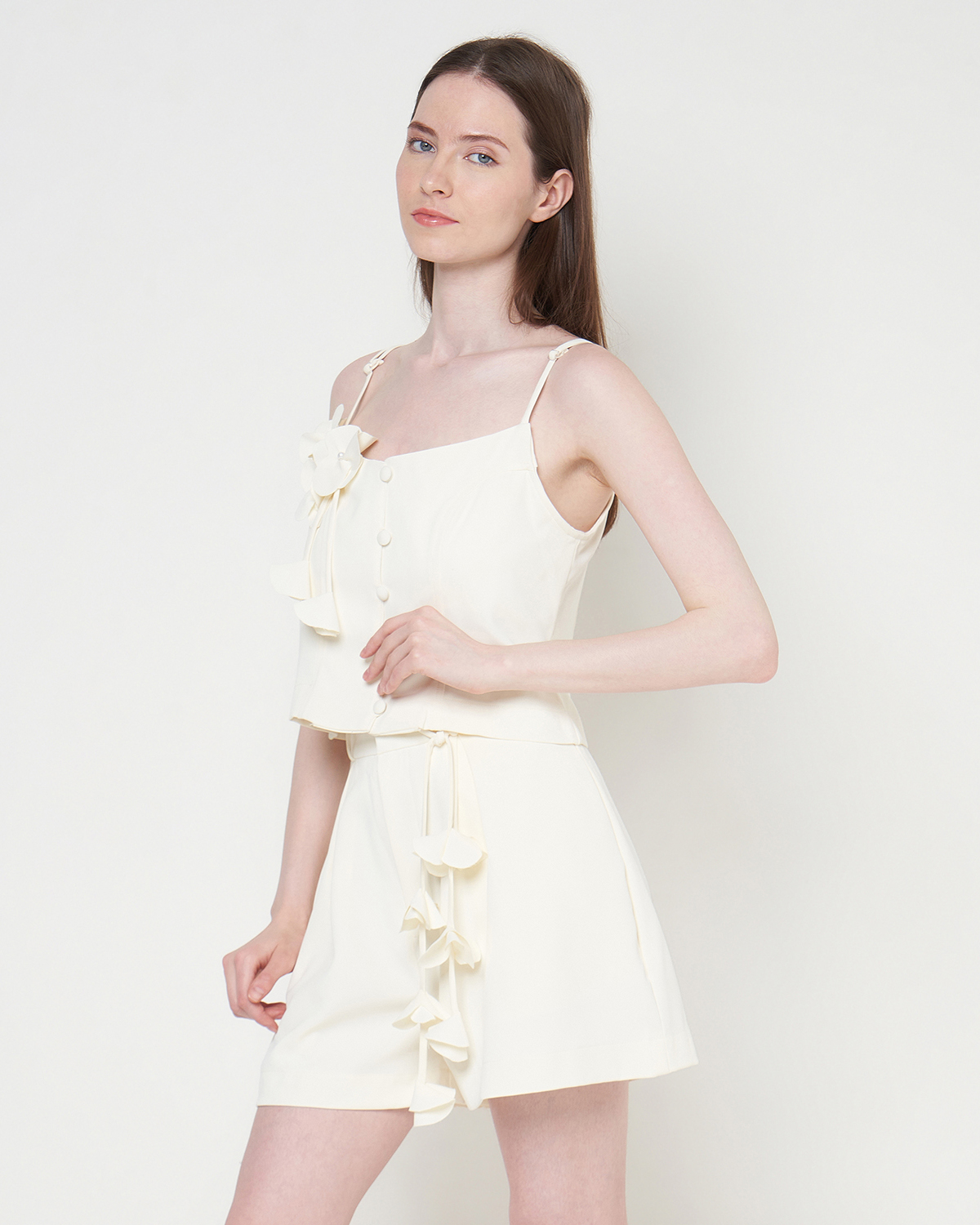 FLEUR SET - Floral Appliqué Top & Short