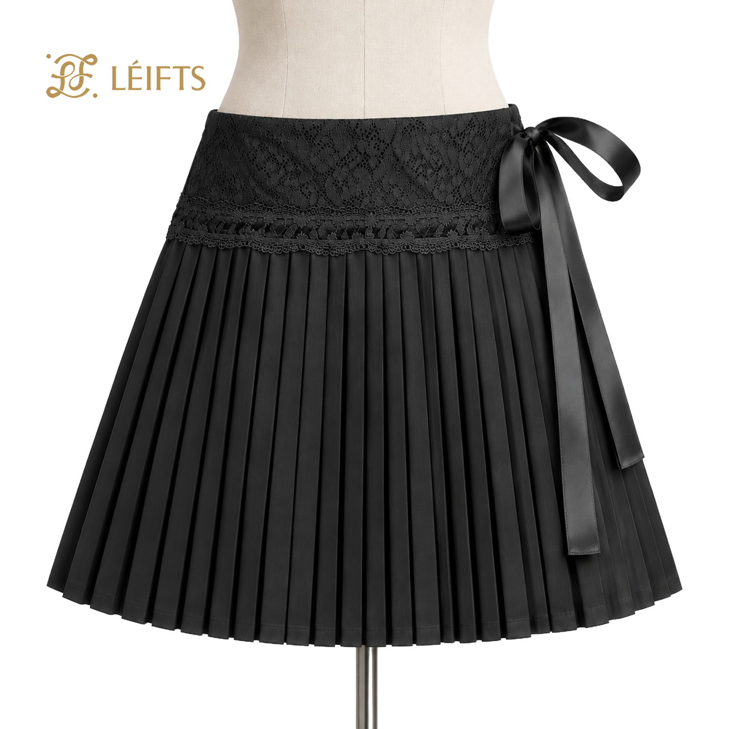Clarine Skirt – Lace Pleated Mini Skirt