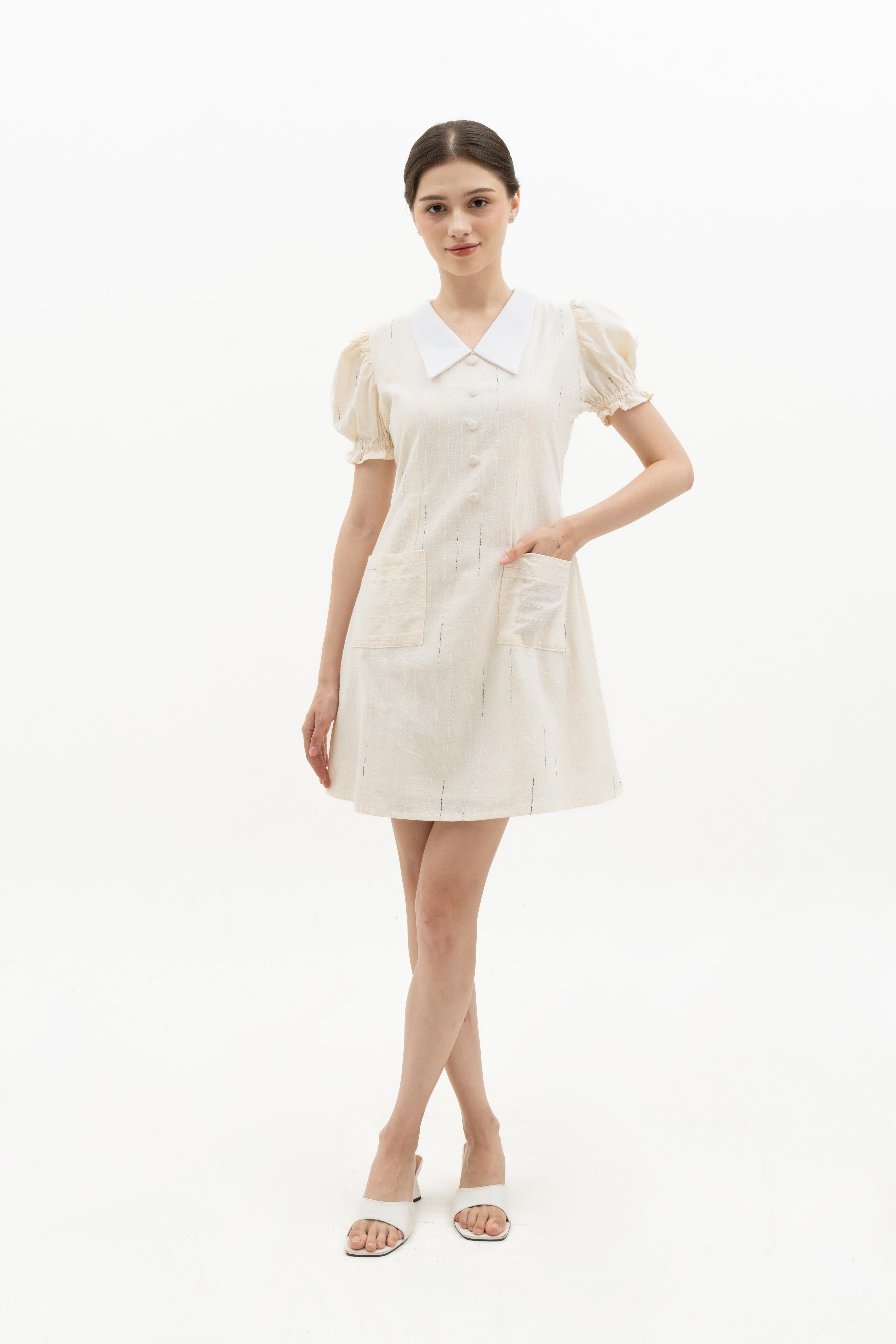 SIERRA DRESS - PUFF SLEEVE MINI DRESS