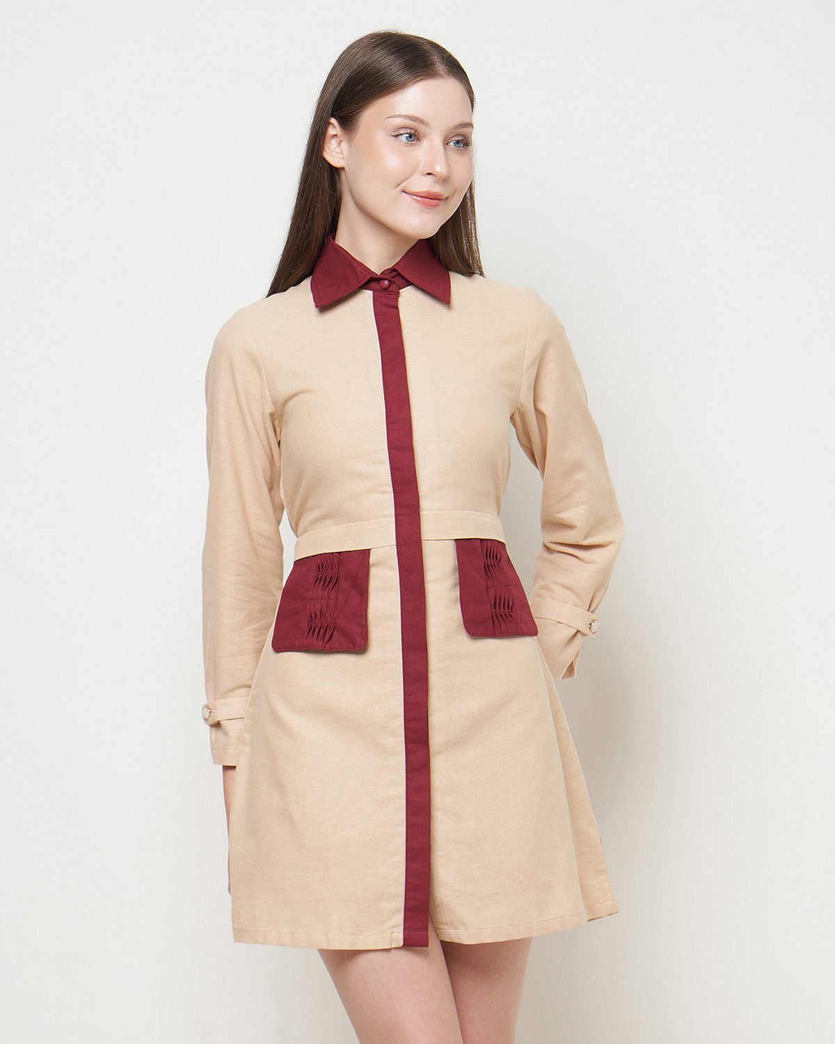 CELINE DRESS - LINEN MINI DRESS