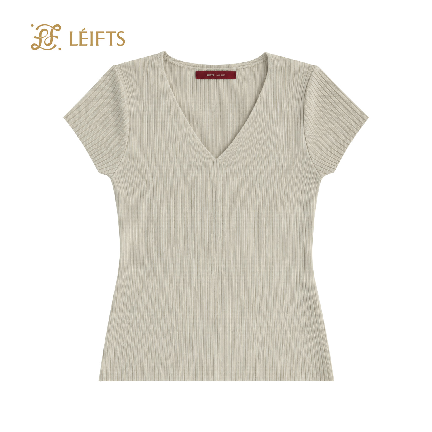 Helen Top - Ribbed V-neck Knit Top