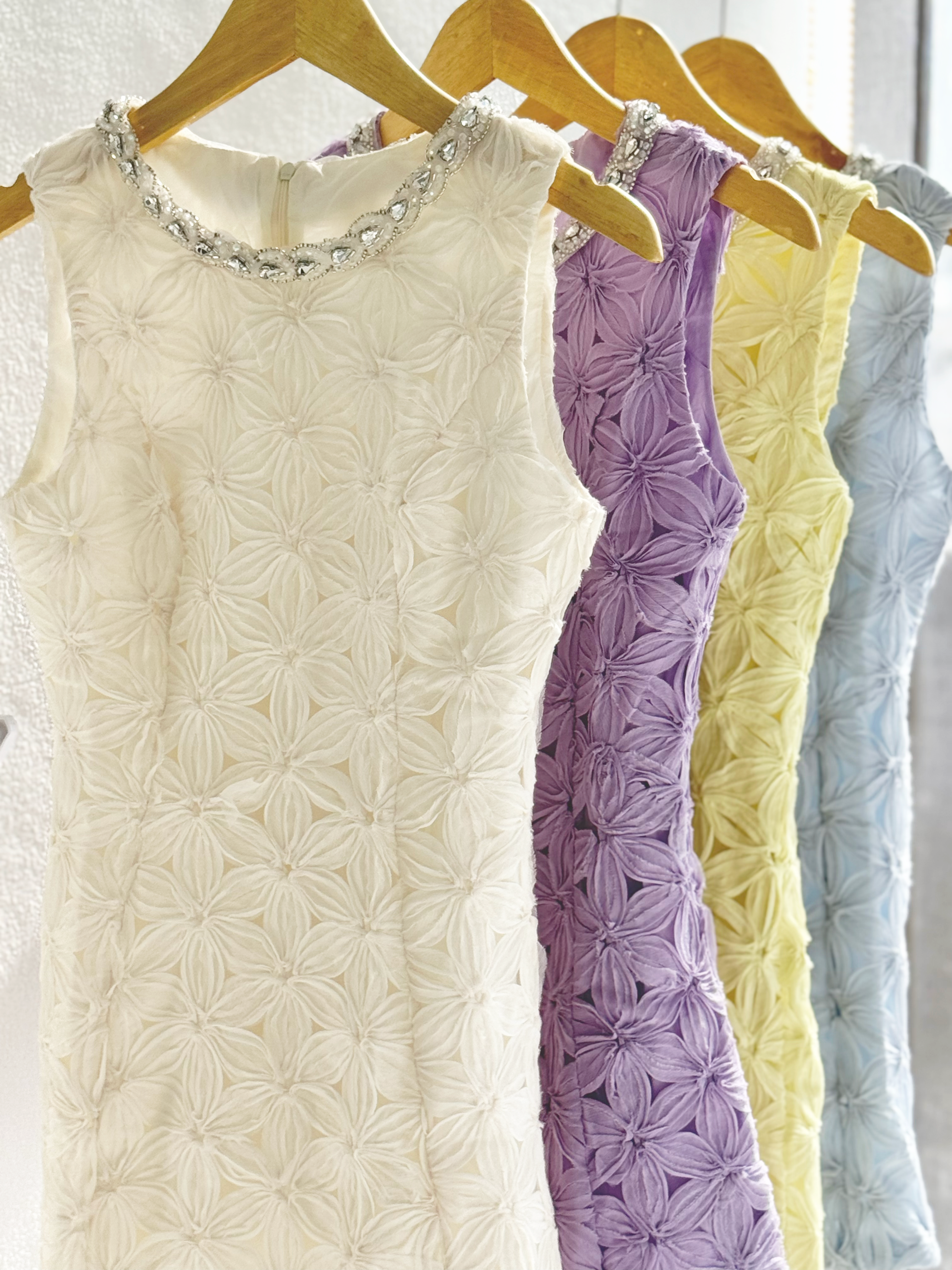 LETICIA DRESS - Textured Floral Mini Dress