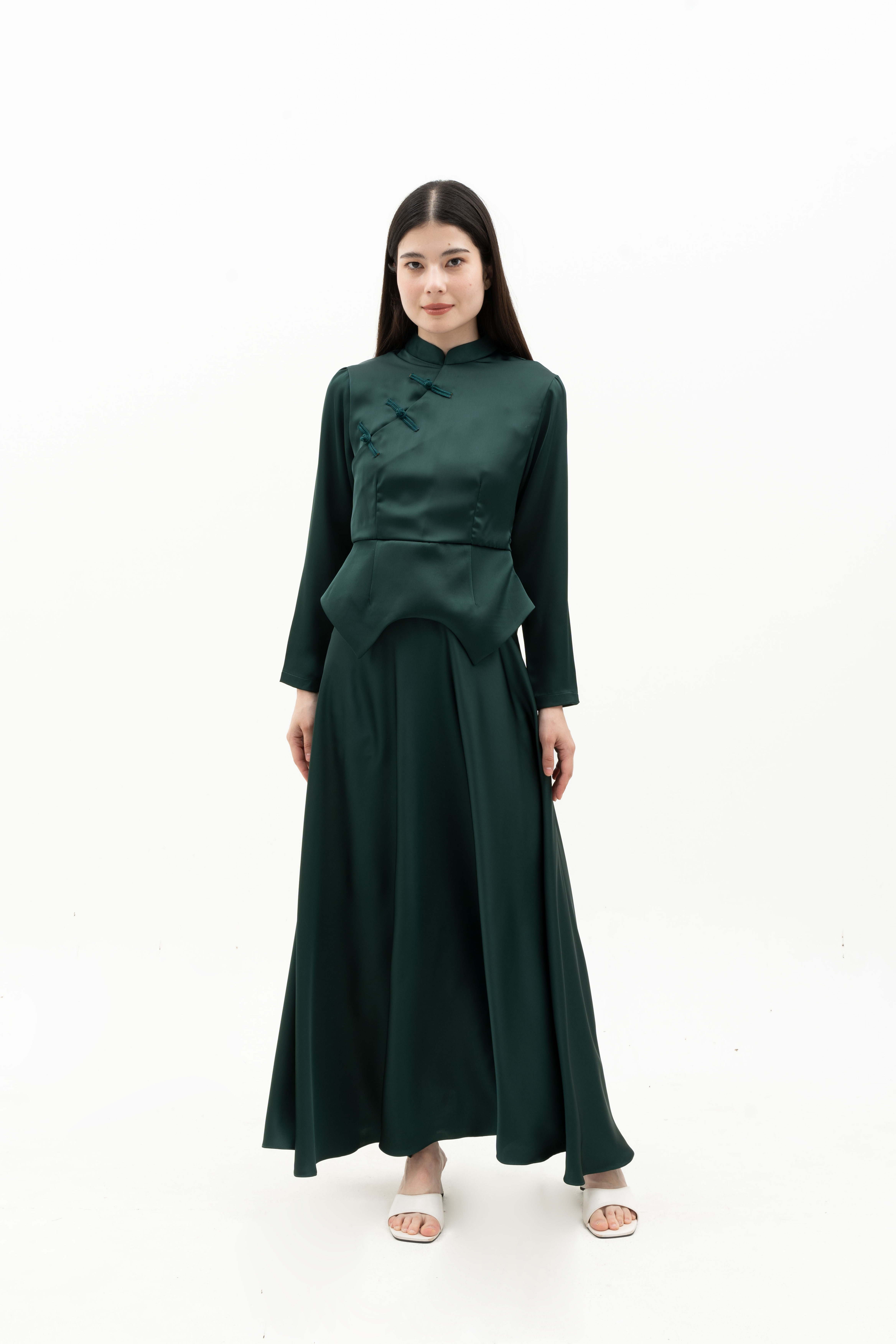 EMILY SET - SILK MANDARIN COLLAR (cheongsam style)