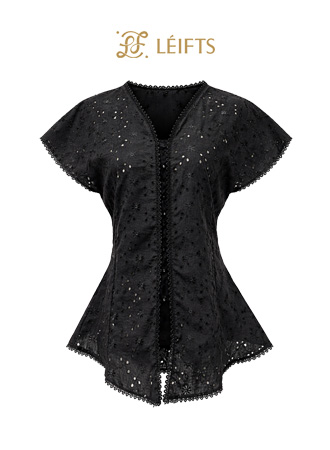 KAIA TOP - COTTON BLOUSE WITH EMBROIDERY