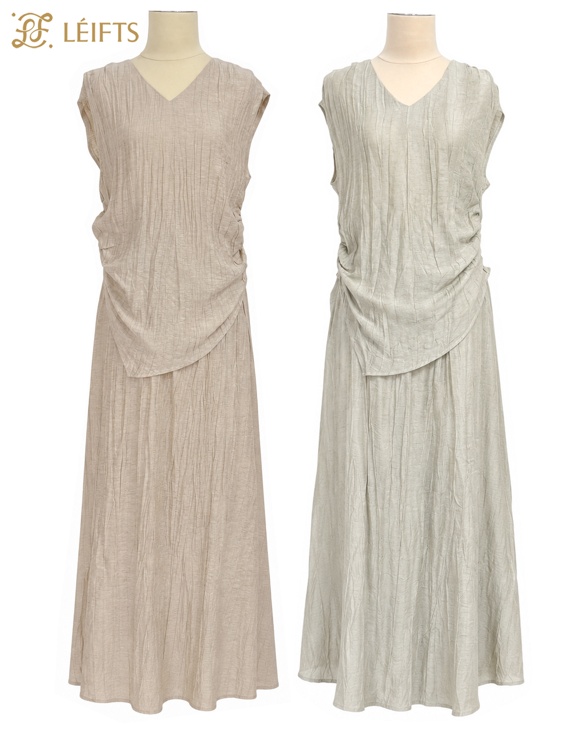 SIELLY SET - Draped Top & Maxi Skirt